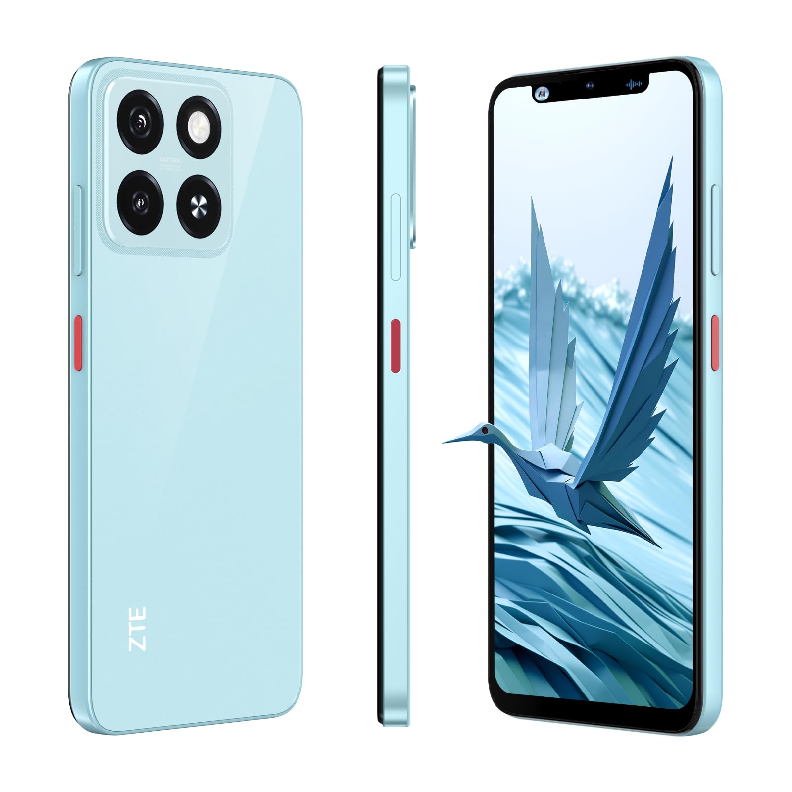 ZTE Blade A55 128GB/12GB 2台セット ZTE Blade A55 128GB + 4GB RAM Unlocked Smartphone - Blue: Amazon